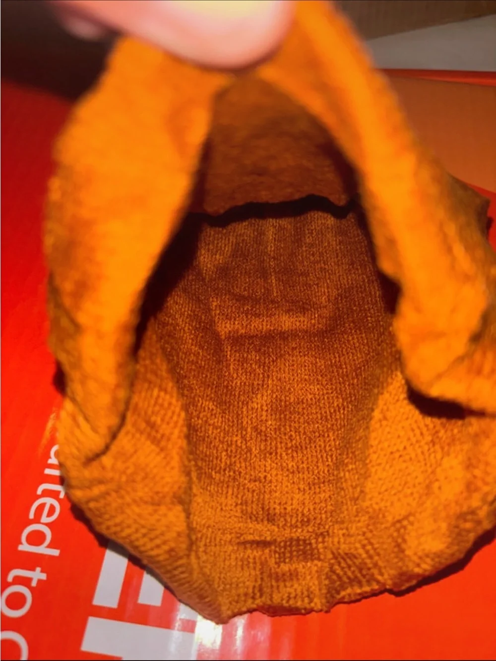 Kids brown Knit Beanie with Smiley Patch